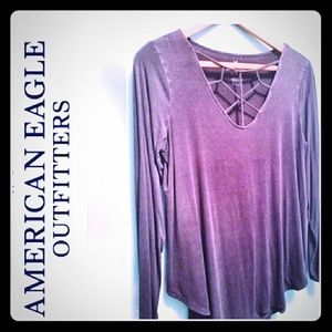 AEO XL Soft N Sexy grey/gray tee